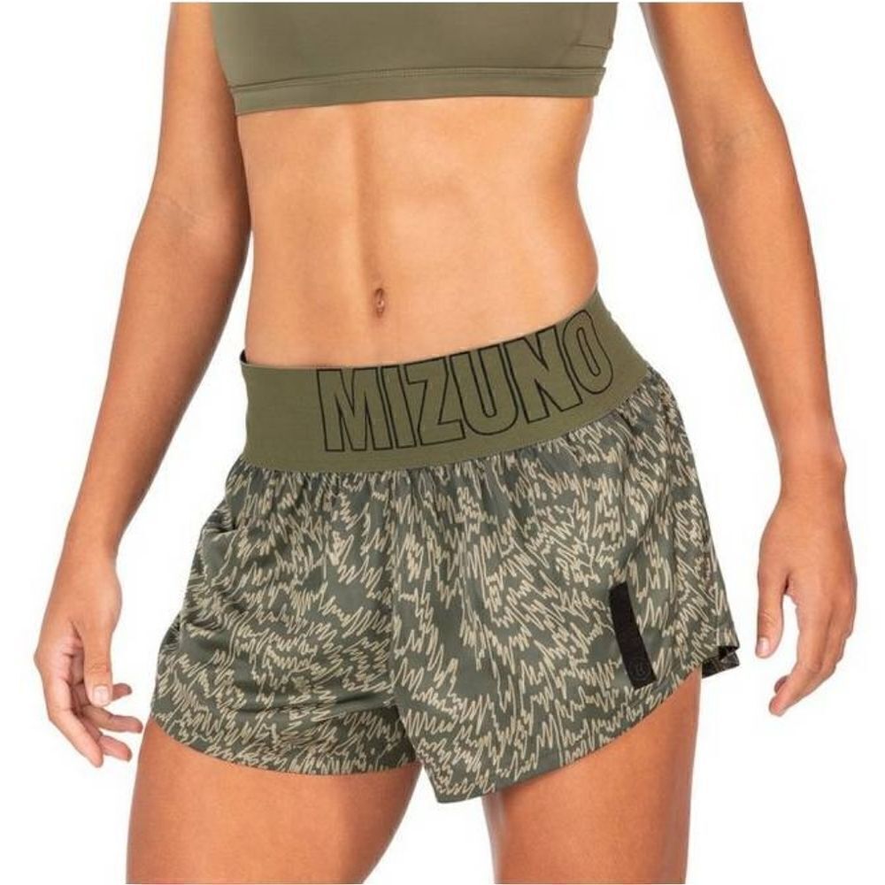 Mizuno Ronda Rousey Judoka Shorts MMA Training Gym Green Black Small S Running